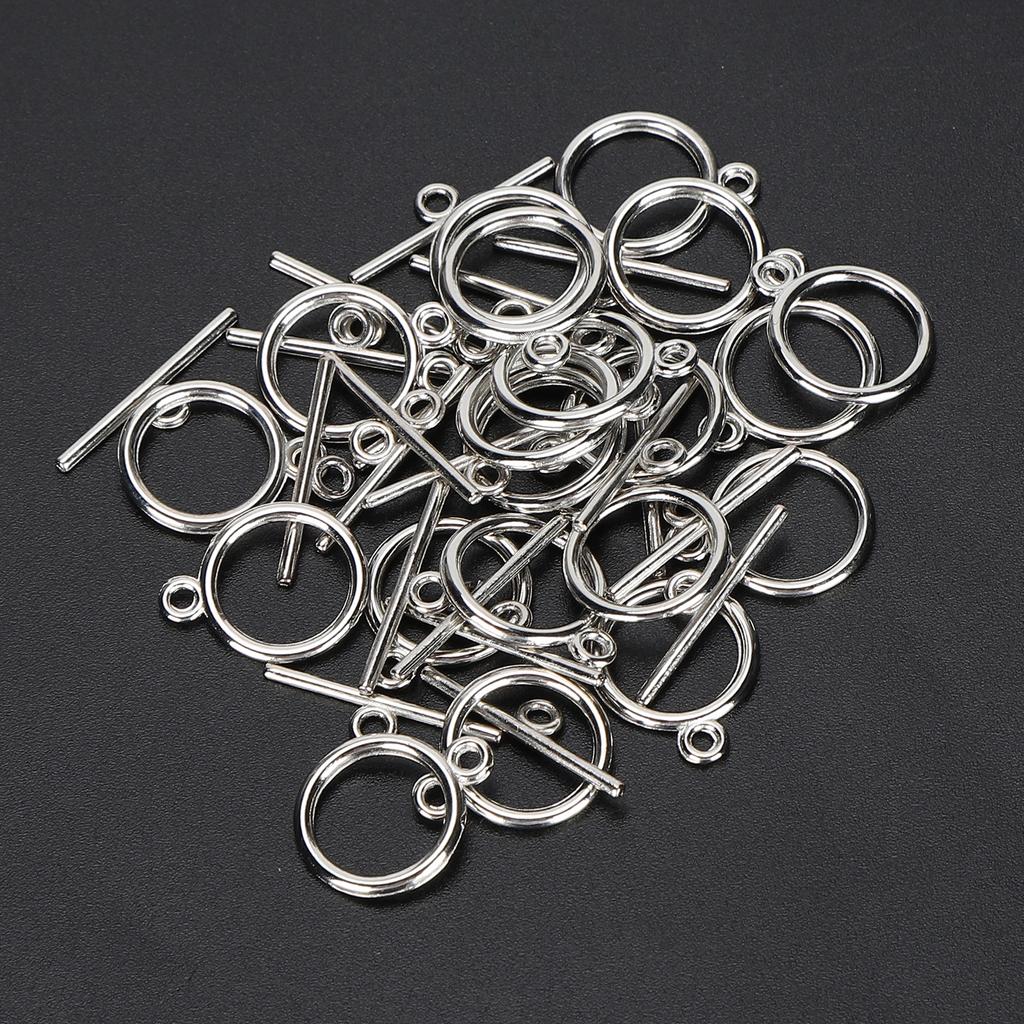 100 Sets Toggle Clasps Alloy 2mm OT Buckle   Jewelry Making Supplies for Necklace Bracelet
