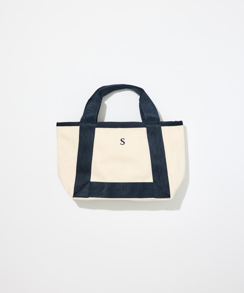 Safe Sunday Initial Tote Bag (Navy)
