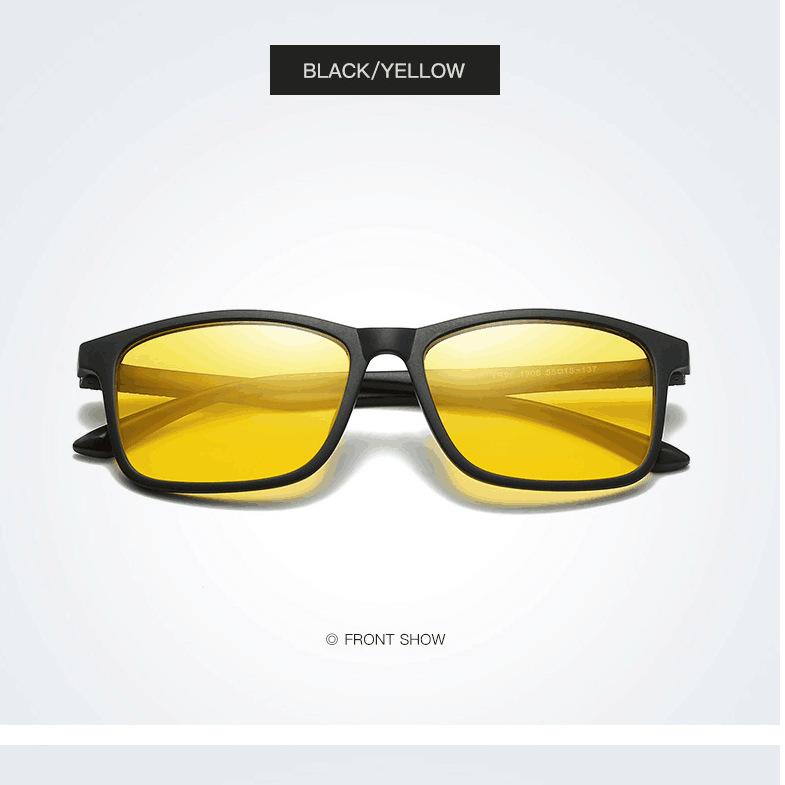 

1908Tr90 Polarized Sunglasses Men S Korean Fashion Square Sunglasses Driving Outdoor Fishing Night Vision Glasses