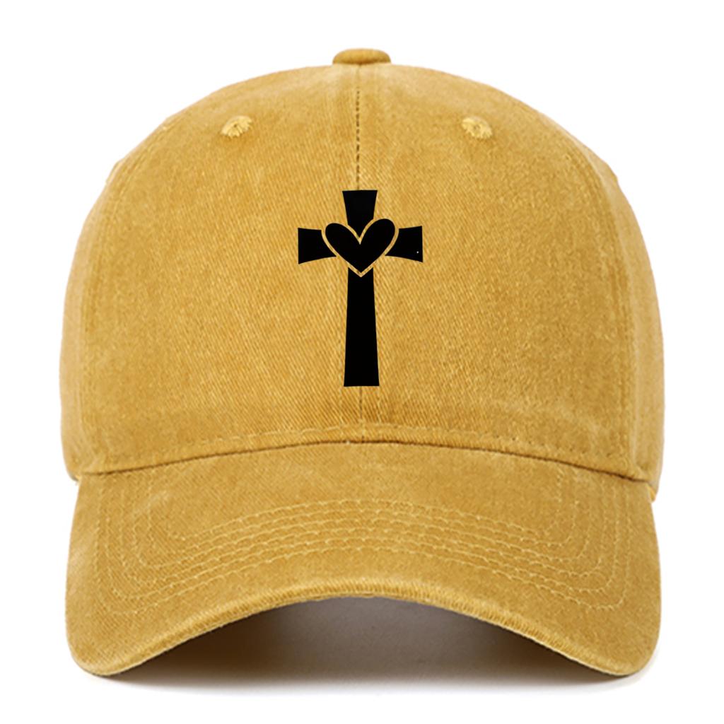 Black Personalized Pattern Printed Baseball Hat Outdoor Activity Washed Duck Tongue Hat Suitable for Sunscreen and Sunshade
