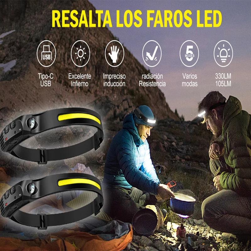 4-Pack Headlamps, Super Bright LED Head Lamp with Adjustable Headband, Waterproof Suitable for Camping and Outdoor Activities