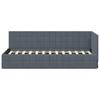 Corner Bed Frame with Headboard Dark Grey 80 Cm X 200 Cm Velvet
