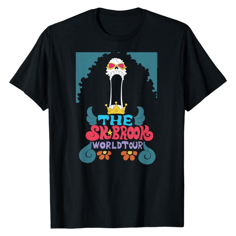 2026 Soul King Brook One Piece TShirt Oversized Street Graphic Print Crew Neck AllMatch Pure Cotton Casual Fashion Tops S