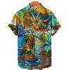 Herrenhemd Tropischer Strand 3D-Druck Herrenbekleidung Sommer Tiki Lässig Hawaii Strand Hawaiianische Harajuku Mode Urlaubshemd