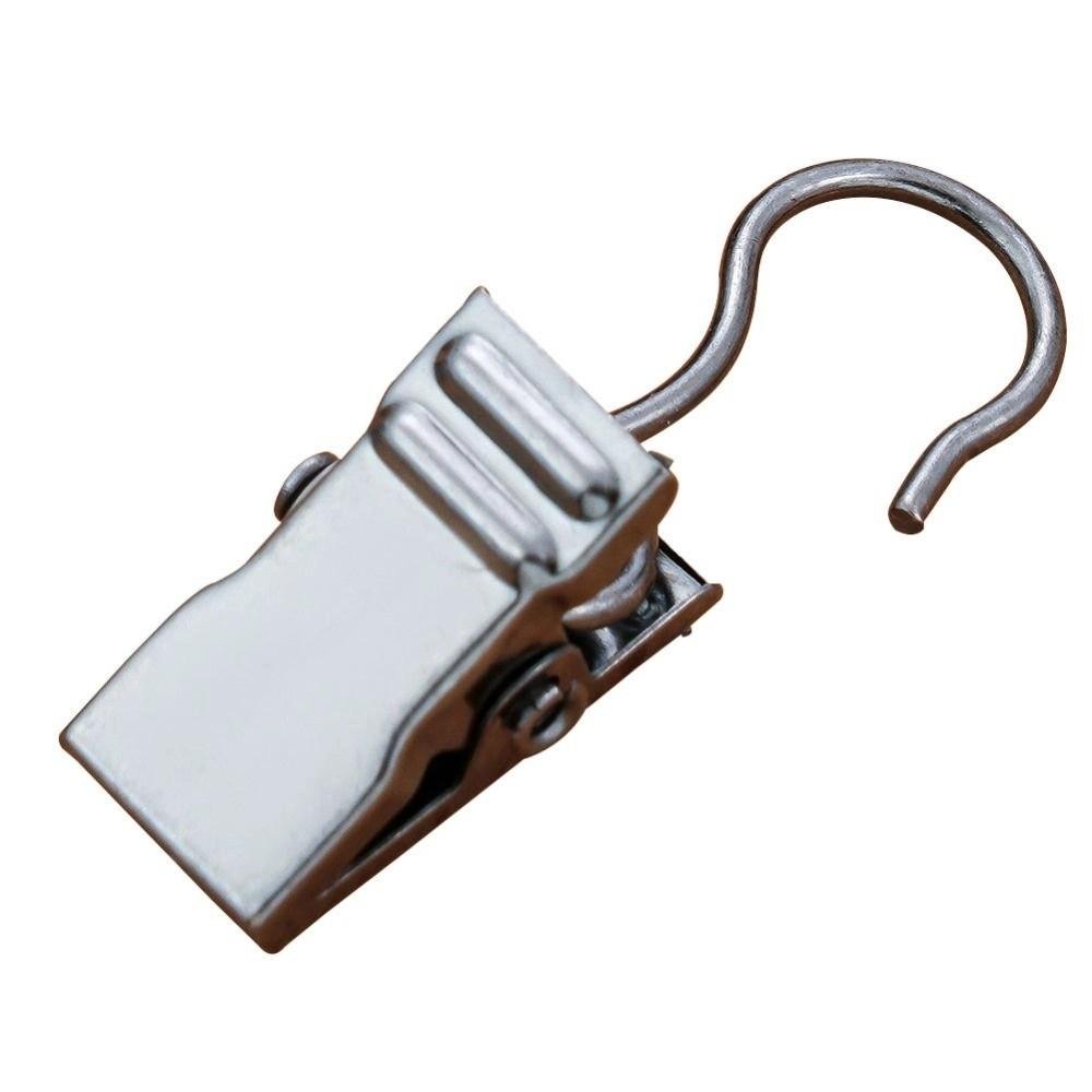 100Pcs Stainless Steel Drapery Crocodile Clip Hanging Drapes Clamp  Display Photos