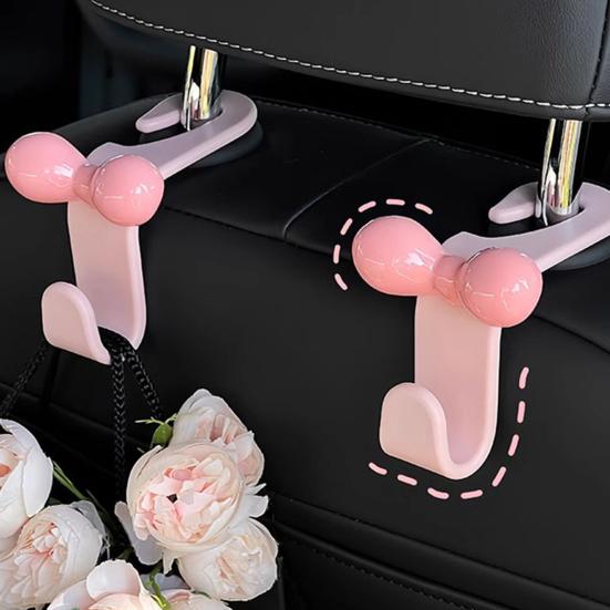 2Pcs Car Hook Lightweight Trunk Seat Button Hook Hole-Free Interior Storage Hook Multi-Functional Water Cup Holder