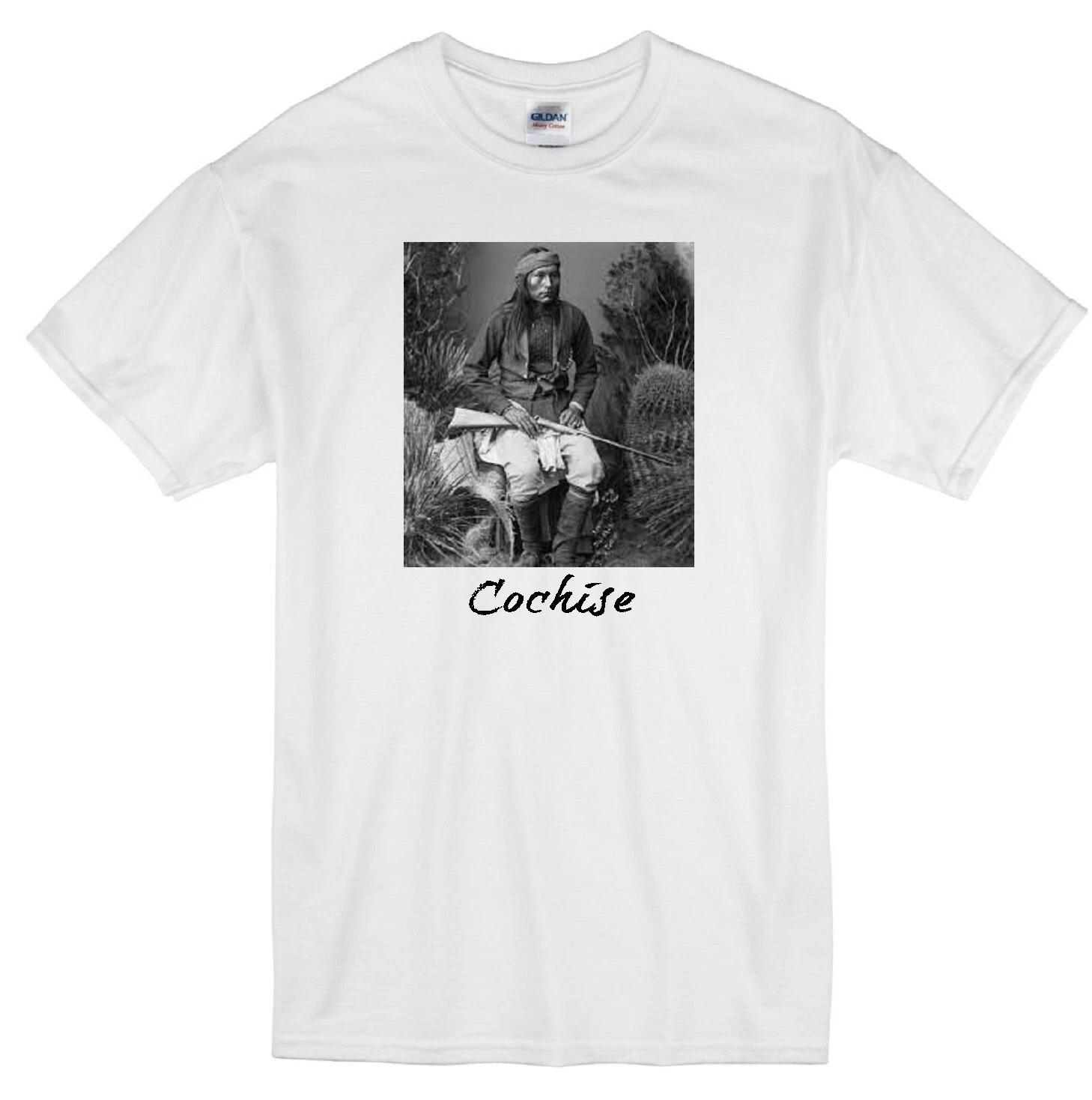 COCHISE APACHE CHIRICAHUI NATIVE AMERICAN INDIAN CHOKONEN CHIEF WHITE T-shirt 4XL