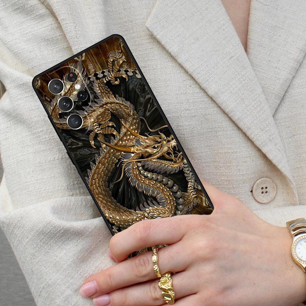 Chinese Dragon SOFT Cell Phone Case for Samsung Galaxy S26 Ultra S25 S24 S23 S22 S21 S20 Note10 Cover
