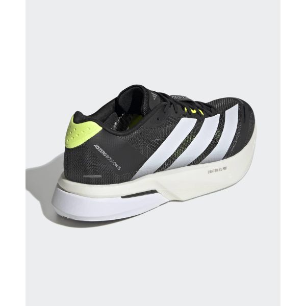 adidas Adizero Boston 13 Black Cloud White Solar Yellow Unisex Sneakers KH5603