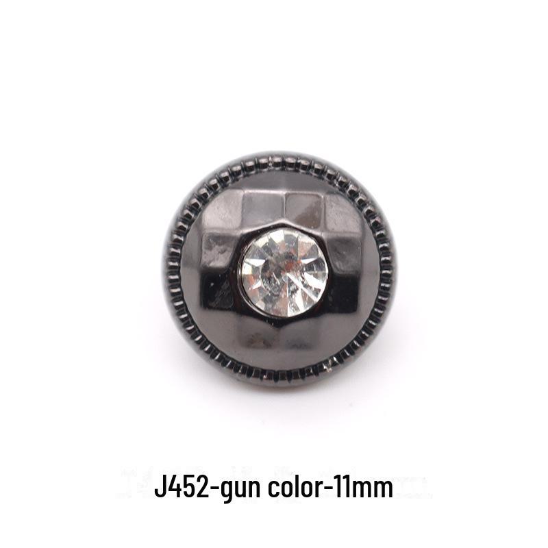 Hochwertiges Metall und goldfarbene Glas-Diamantknöpfe: Premium Hemd-, Kragen- und Woll-Cardigan-Knöpfe