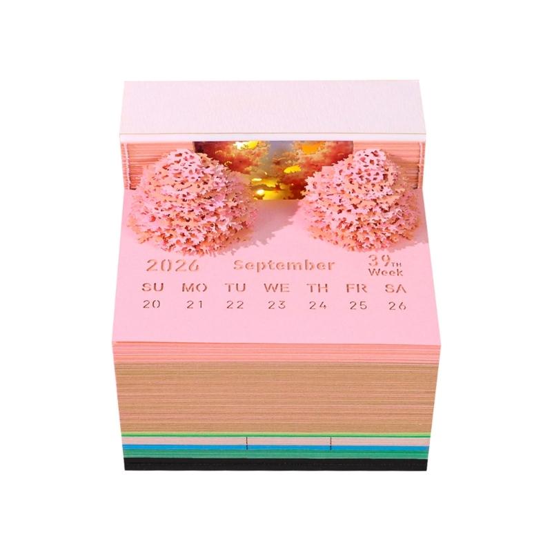 Elegant 3D Crafted 2026 Weekly Planner With Removable Sheets And Beautiful Floral Pattern