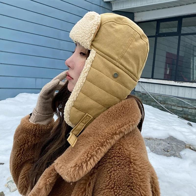 Warme Ohrenschützer Mütze Winter Koreanischer Stil Winddicht Bombermützen Outdoor Sport Ski Fliegerkappe Damen Herren Outdoor Zubehör