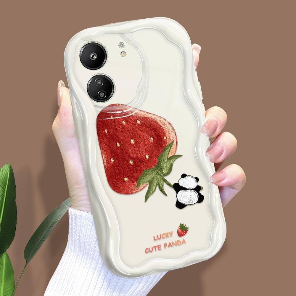 

Милый мультяшный узор, кремовая текстура, мягкий силиконовый чехол с волнистыми краями, чехол для телефона Xiaomi Redmi Redmi Note 11S белый