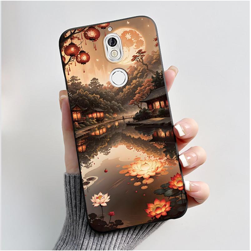 Case For Nokia 7 Phone Casing For Nokia 7 Plus Back Cover Trendy Soft Silicone Shockproof Black Case Milk Tea Rabbit Pattern