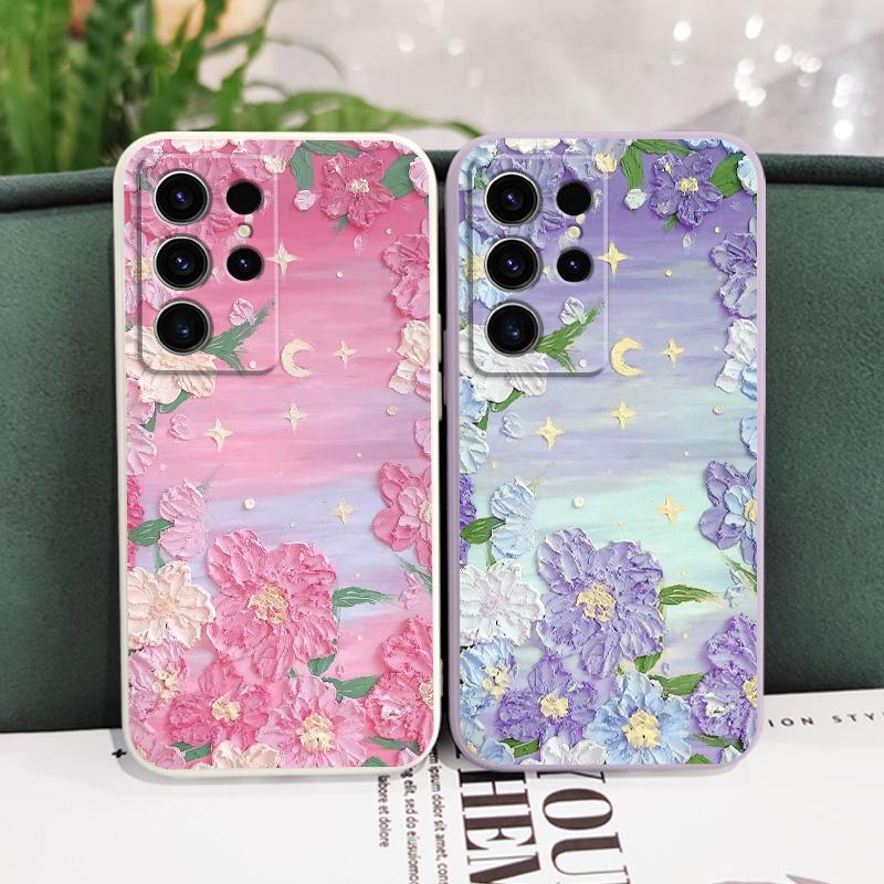 Flower Beach Phone Case For Samsung Galaxy S25 FE S24 S23 S22 S21 S20 S10 S10E Ultra Plus Note 20 Ultra 10 Plus Cover