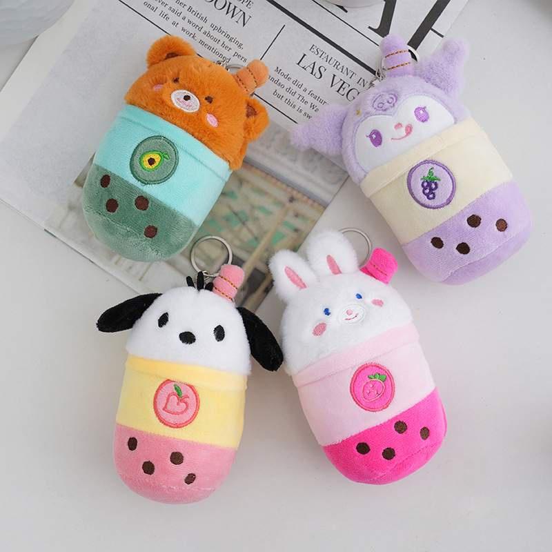 Soft And Comfortable Plush Rabbit Keychain Bag Pendant For Couples
