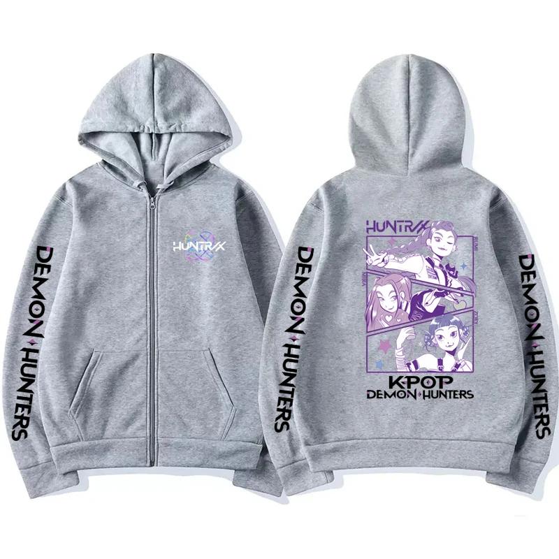 Anime Graphic Zipper Hoodie Women Autumn Winter Harajuku Casual Fashion Coat Men Hip Hop Y2K Long Sleeve Fleece Jacket Hoodie