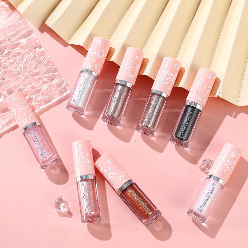 Linie Fard de pleoape Super Flash Paiete Cristal strălucitor Lying Silkworm Brilliant Eye Shadow Liquid Highlight