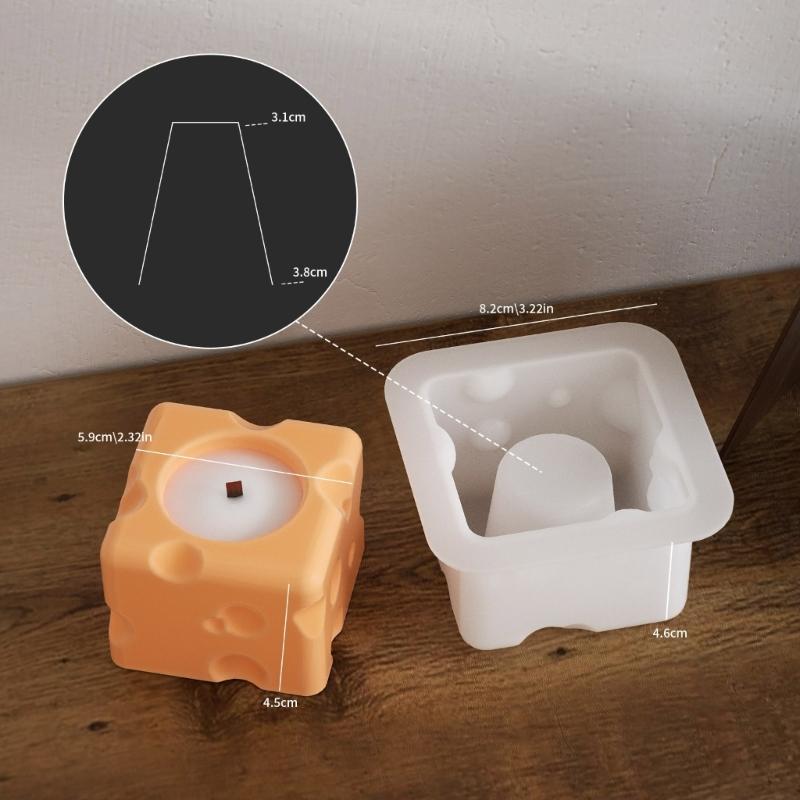 Multipurpose Sturdy Silicone Cheese Candle Holder Mold Set Portable for Resin Plaster Craft Supplies Assorted Sizes