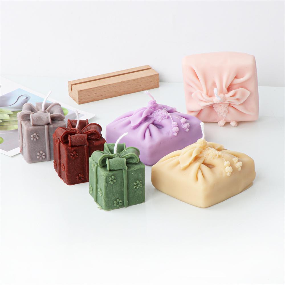 3D Reusable Gift Box Silicone Mold DIY Scented Candle Present Boxes Candles Mold Soap Resin Mould Christmas Decor