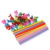 Set 100 Balloon Sticks Reusable Holders With Cups For Wedding Bridal Shower Graduation Carnival Decoration Plastic Stick