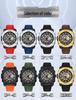 Oufanni Men's Waterproof Luminous Skeleton Quartz Wristwatch with Calendar