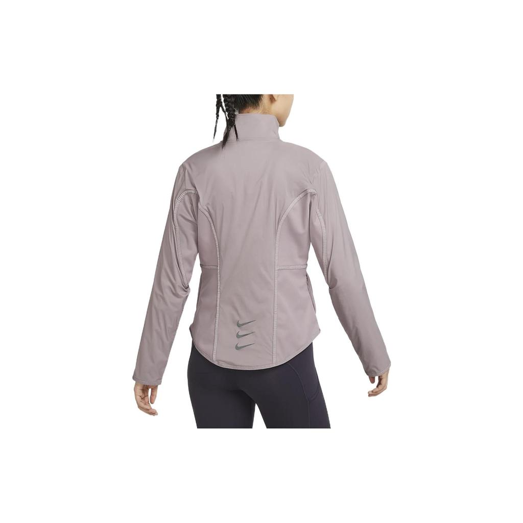 Nike Storm-Fit Run Division Solid Logo Print Running Jacket Women Jacket Purple DQ6562-531