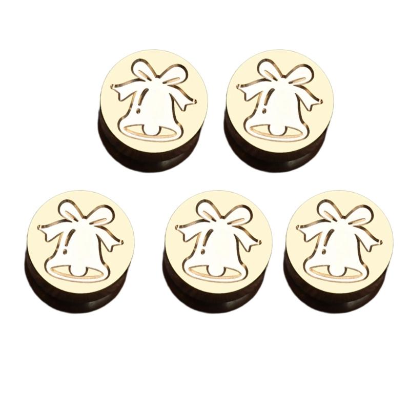 5 Pz Testa Timbro Sigillo a Tema Natalizio Testa Timbro Scrapbooking per Sigillo Busta Biglietto di Natale Inviti Abbellimento
