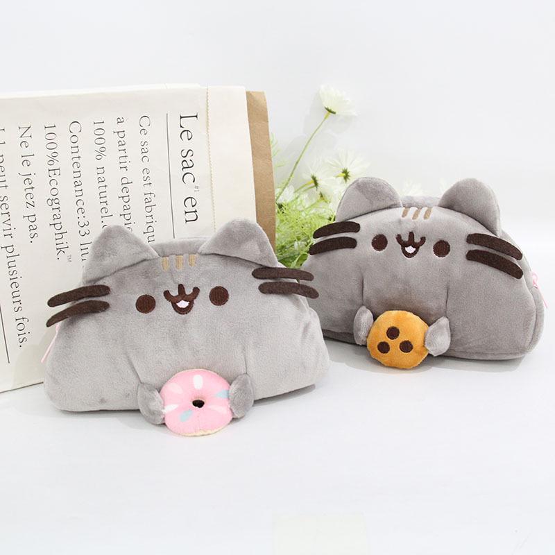 Cartoon Fat Cat Plush Cosmetic and Pencil Case – Large Capacity Storage Bag