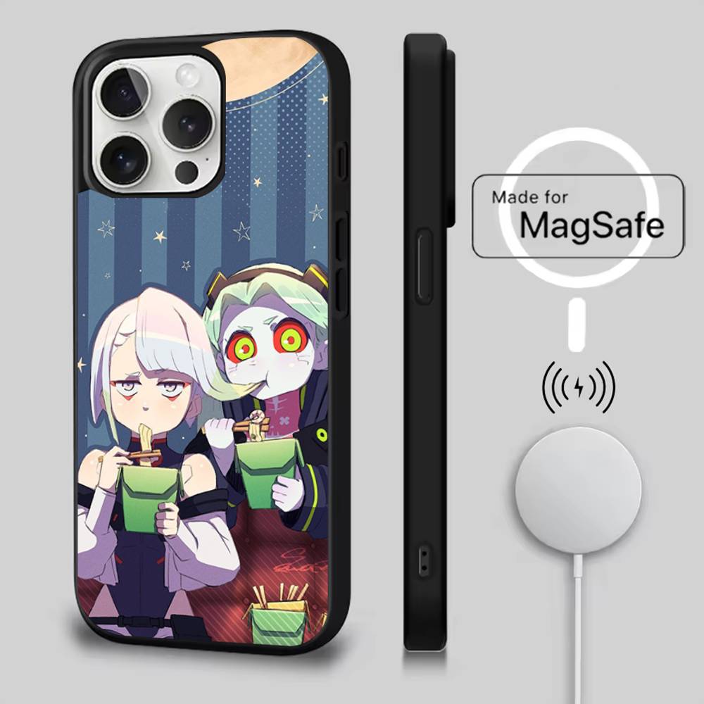 Чехол для телефона C-CyberpunkS Rebecca для iPhone 17,16,15,14,13,12,11,Pro,Max,Plus,Mini,SE4,E Магнитный Magsafe Беспроводная зарядка iPhone13