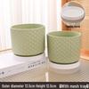 Elegant Large Ceramic Flower Pot with Saucer for Home - Light Luxury Style Ideal for Orchids, Succulents, and Green Plants