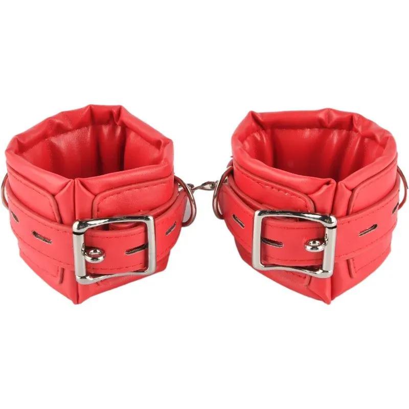 PU Leather Handcuffs Props for Couples Sex Binding Training Bracelets Adult Products BDSM Sex Games Sexy Toys