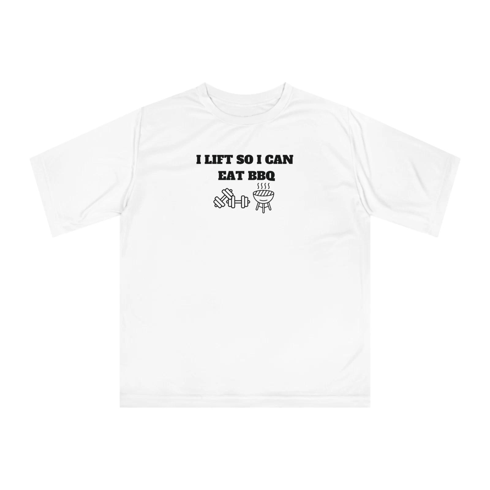 BBQ Lover Performance Tee, Workout Shirt, Gym Top, Fitness Apparel, Exercise 2XL