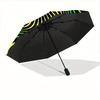 1pc Optical Illusion Pattern Folding Umbrella With Excellent UV Protection, 8 Ribs Casual Durable Lightweight Portable Travelling Umbrella F