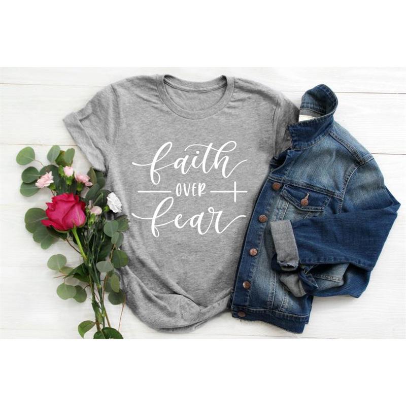Faith Over Fear Unisex Streetwear T-Shirt - European & American Style