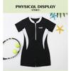 Costume da bagno da ragazza per allenamento Snellente Intero Boxer Conservativo Sport da piscina da corsa Costume da bagno caldo
