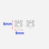 Real 925 Silver Bowknot Pearl Mini Stud Earrings For Women Party Classic Fine Jewelry Small Niche Accessories