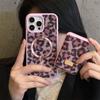 Luxury Rhinestone Phone Case For iPhone17Air 13 14 15 16 Pro Max Glitter Crystalline For Magsafe Card Holder Shockproof Protect Leopard Cover