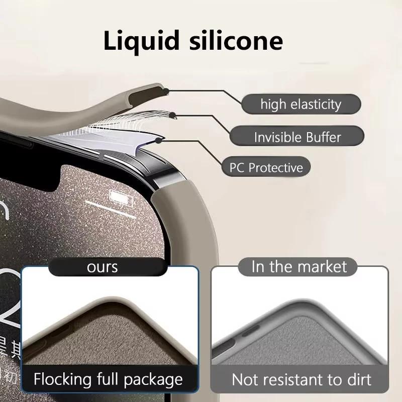 Original Liquid Soft Silicone For Magsafe Wireless Charge Magnetic Case For iPhone 16 Plus 15 14 13 12 Pro Max 11 Cover