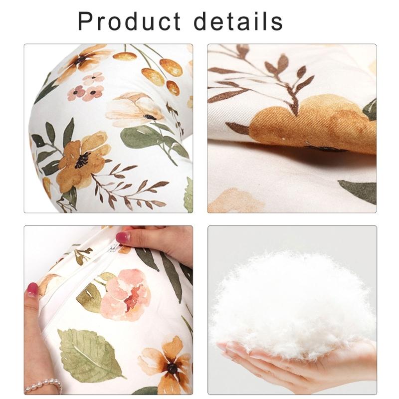 Stützendes Stillkissen für Säuglinge Ergonomische Stillkissen mit Bezug Multifunktionale Babyfütterungspositionierung