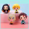 Adorable Cartoon Demon Slayer Tanjiro And Nezuko Pvc Figurines For Cake Decoration