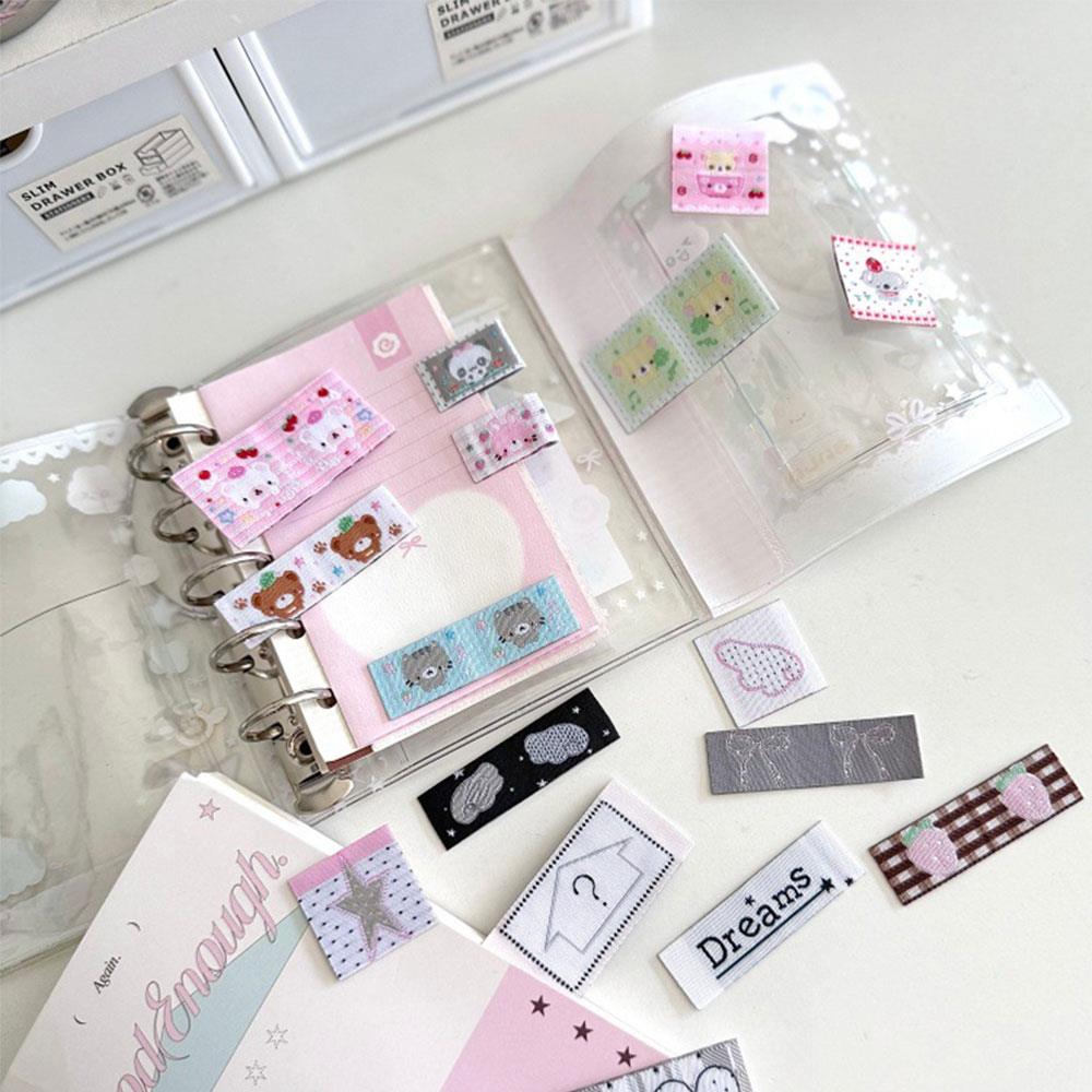 Cute Fabric Labels Index Cloth Tabs Cute Index Tabs For Scrapbooking DIY Sewing Patches For Planners Handbag Decoration Stickers