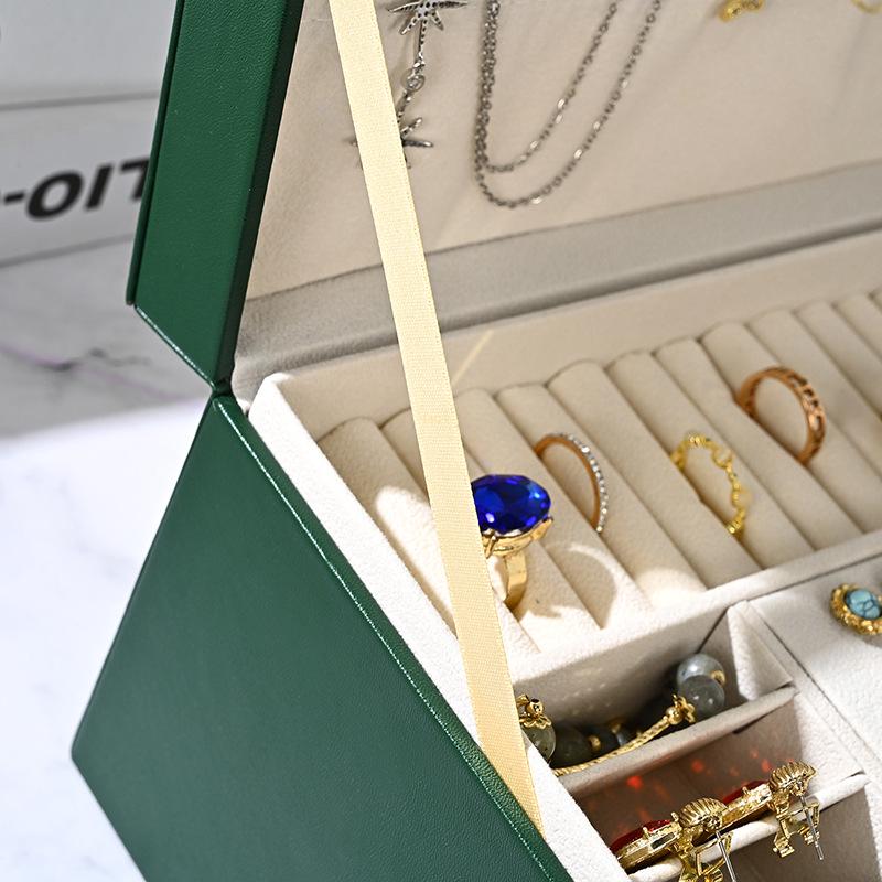 Luxury Multi-Layer Anti-Oxidation Jewelry Storage Box with Large Capacity for Earrings