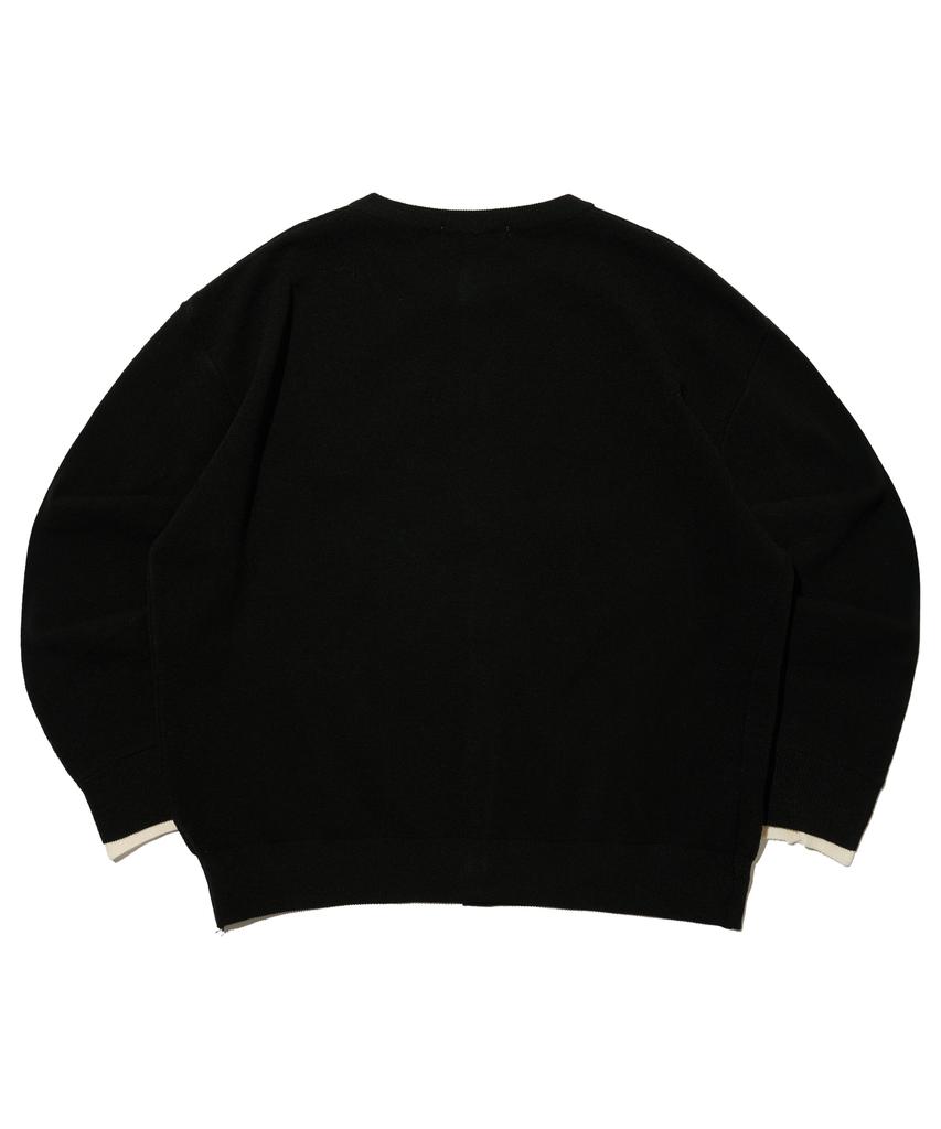 Otherfits Layered Thin Cardigan (Black)