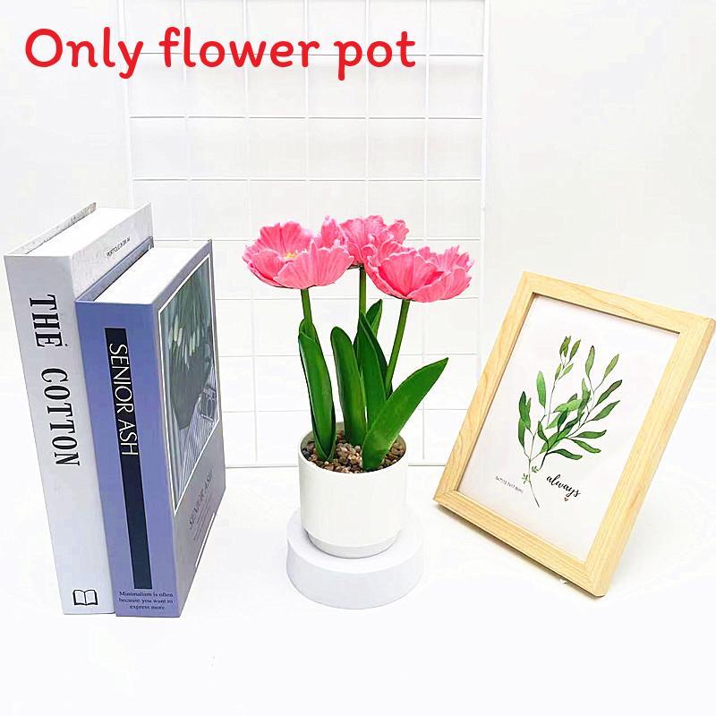 Simulation Multicolor Corn Poppy Potted Artificial Flower For Home And Photography Props