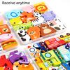 1 Set Wooden Building Block Puzzle 3D Cartoon Dinosaur Animal Vehicle Foods Toddlers Preschool Learning Educational Jigsaw Puzzle Toy