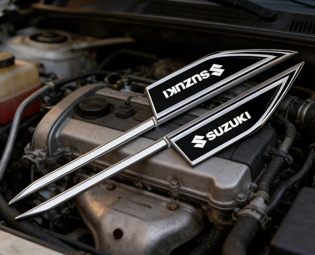 2 pièces Autocollant Garde-boue Métal Voiture Accessoires de Style Carrosserie Pour Suzuki Swift Jimny Ignis Alto SX4