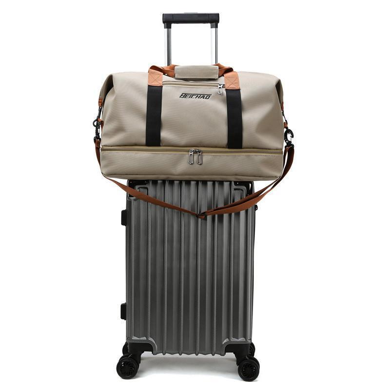 Unisex Large Capacity Canvas Travel Bag for Short Trips