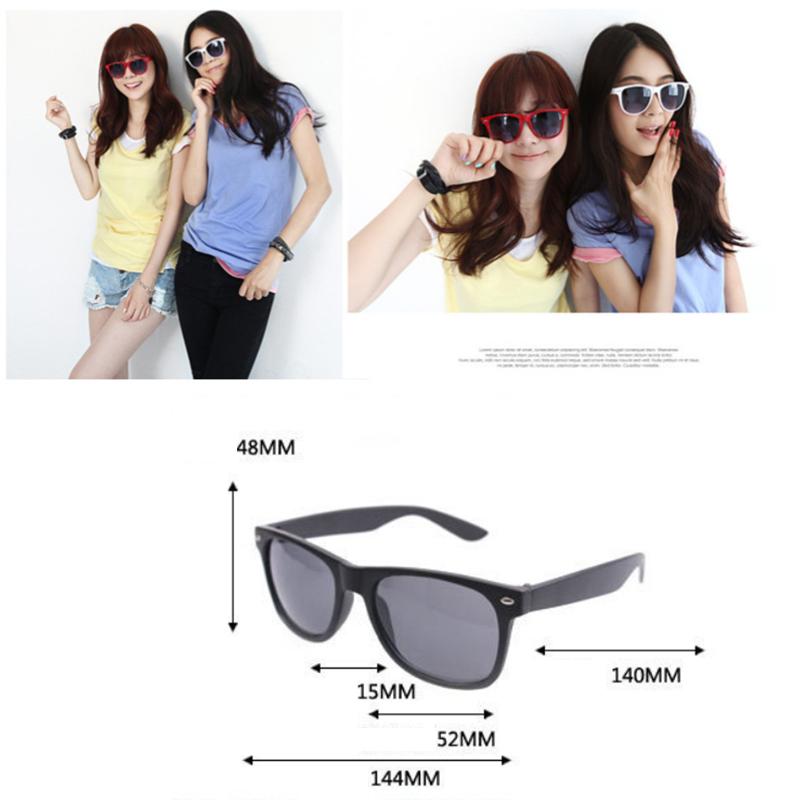 Retro Mode UV400 Unisex Brille Outdoor Quadratische Sonnenbrille Schwarze Gläser Sport Zarter Schmuck