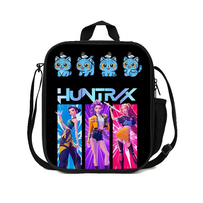 Gedruckte Hexenjäger K-Pop Essensbeutel, Studentin Huntrix Kpop Picknicktasche Kühltasche, Thermoisolierbeutel
